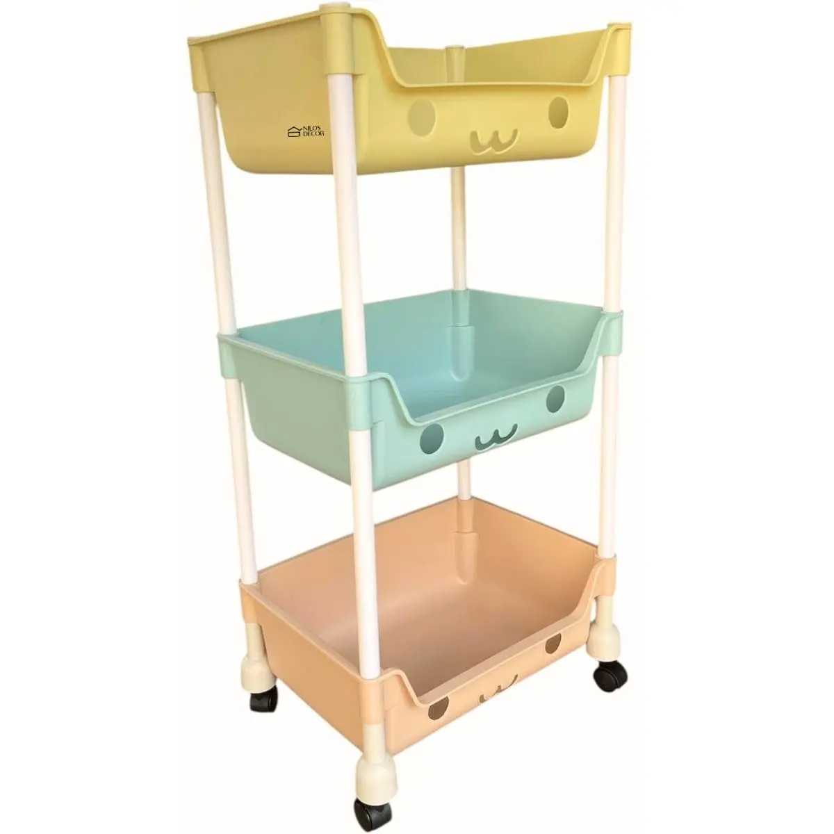 Prateleira Estante Rack Gaveta Modular Organizadora 3 Níveis NilosDecor - 1