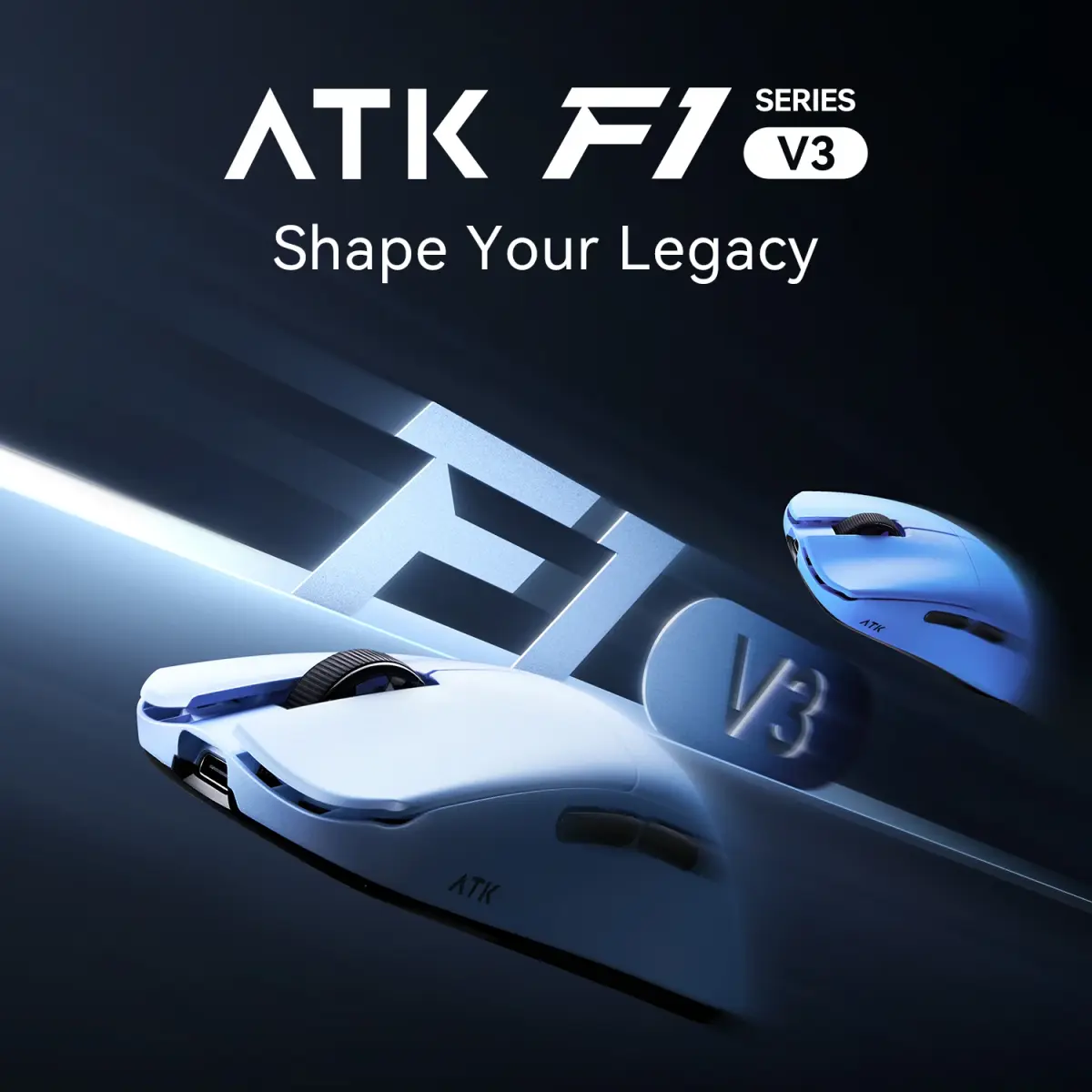 Mouse Gamer Sem Fio ATK Blazing Sky F1 V3 PAW3955 Master Dual-Mode 8K 37g Leve e Não Poroso para FPS