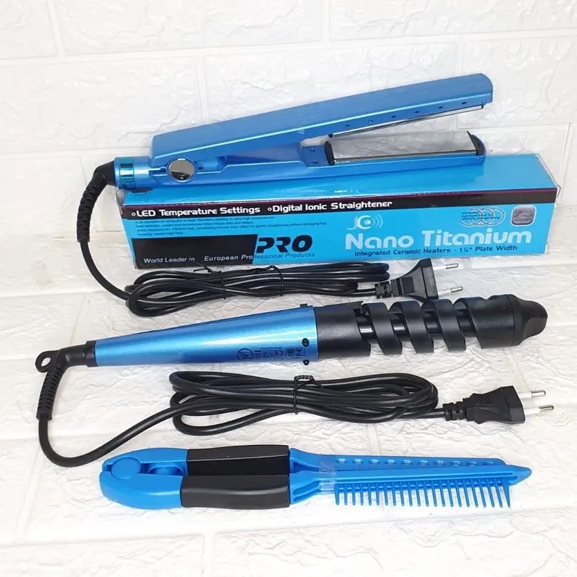 kit Chapinha Profissional Prancha Titânio 110V/220V OFERTA - 1