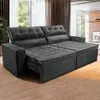 [APP] Sofá 3 Lugares Cama inBox Belém Retrátil e Reclinável Revestido em Suede Velusoft - 200cm de Largura - Cinza - 1