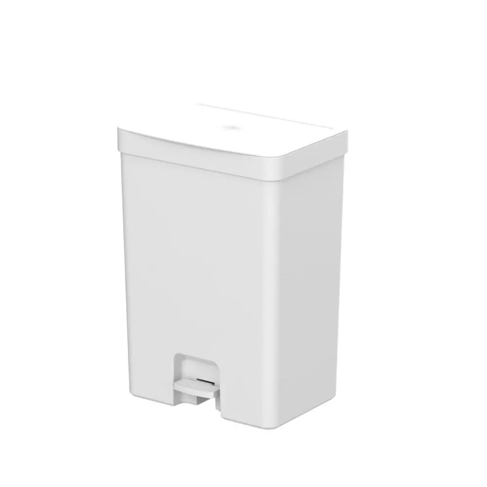 Ou Lixeira com Pedal 30L Branco Linha Trium | Resistente