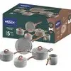 Jogo De Panela Frigideira Brinox Ceramic Life Cinza Kit 5 Un - 1