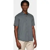 Camisa Aramis Manga Curta Fil a Fil Antilia Verde Escuro