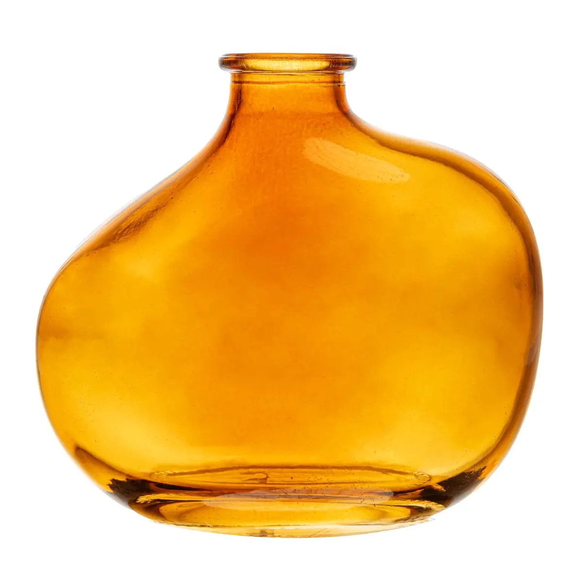 WOLFF - Vaso Organics 11cm x 10cm x 5,5cm Âmbar Vidro - 1