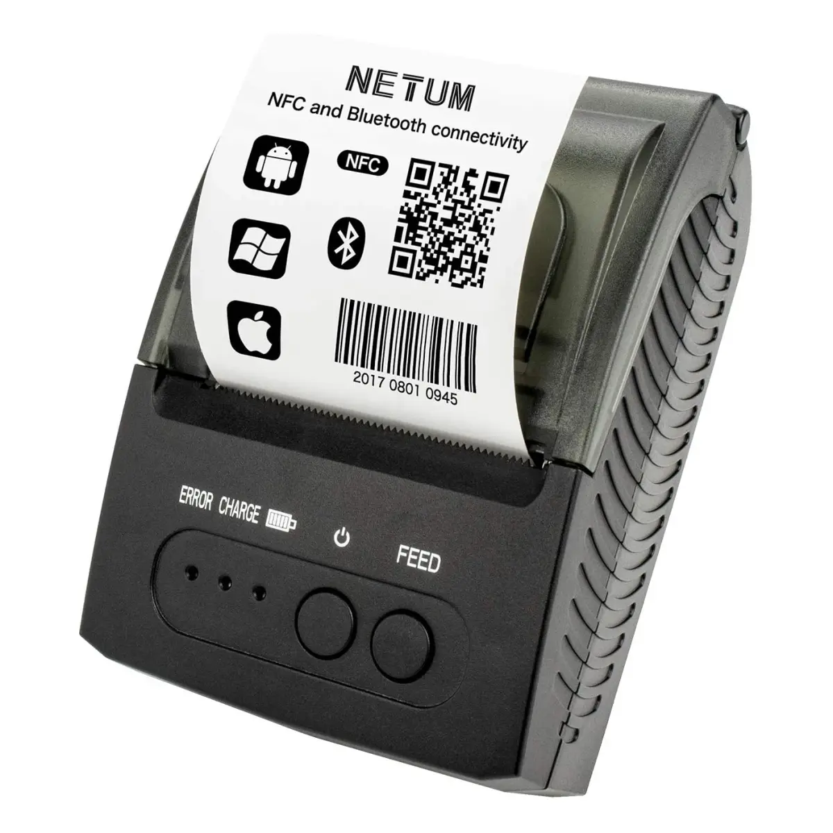 Netum 1809 mini portátil 58mm bluetooth impressora de recibos térmica suporte android/ios usb impressora térmica para sistema pos - 1