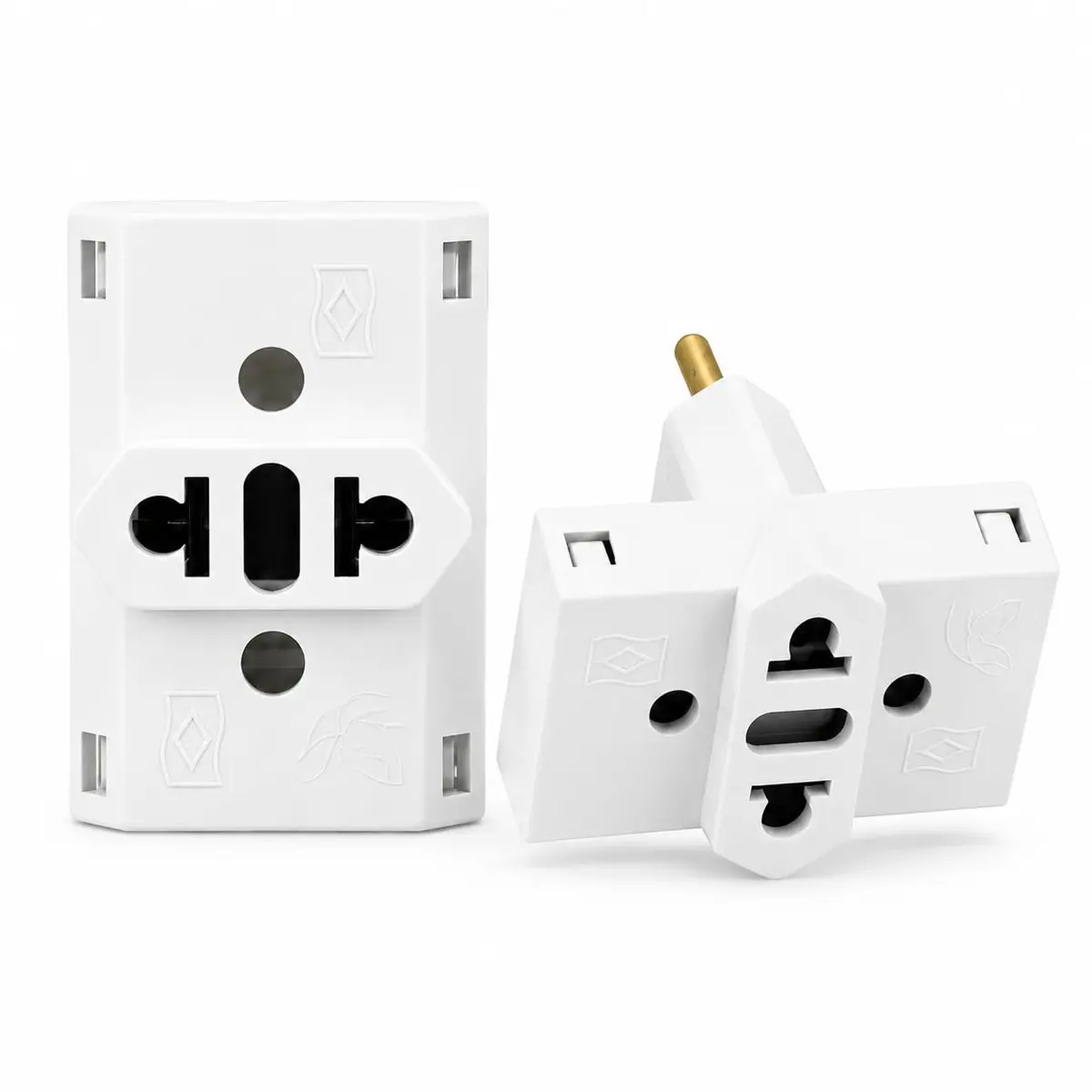 Kit 2 Unidades Adaptador Tomada Benjamim Tipo T Multiplicador 3 Entradas 10A Bivolt