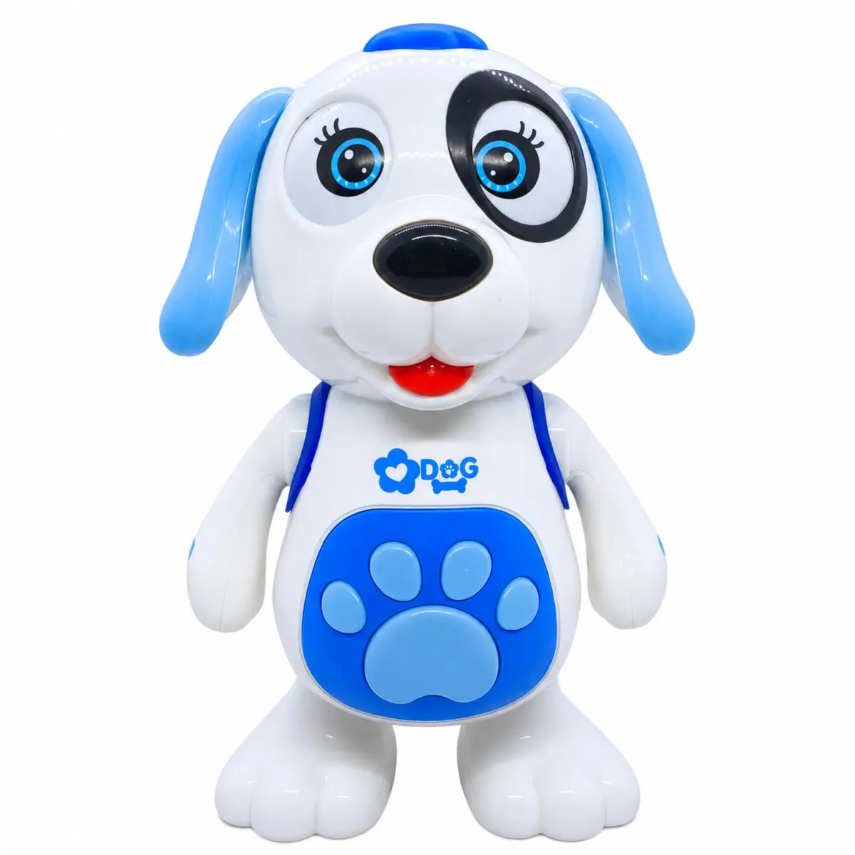 Robô Cachorrinho Dançante Infantil LED Musical Interativo com Sons - Azul | Brincadeiras Animadas, Estímulo à Interação e Diversão Infantil