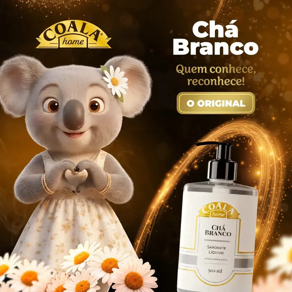Sabonete Líquido Corpo Mãos Chá Branco Coala Home 500ml thumbnail 3