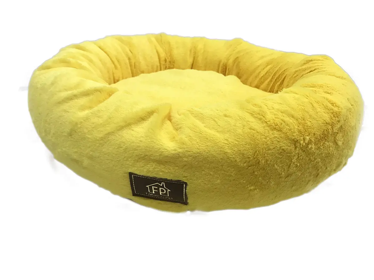 Fábrica Pet Cama Nuvem Pelucia Amarela - P - 1