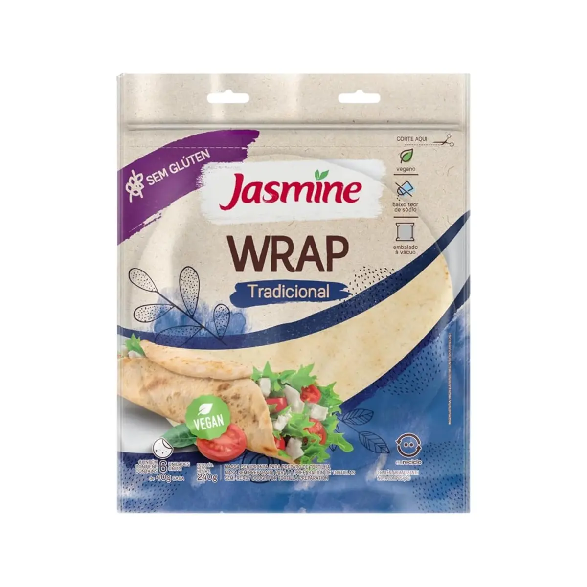 Wrap Tradicional Jasmine, Sem Glúten, 240g - 1