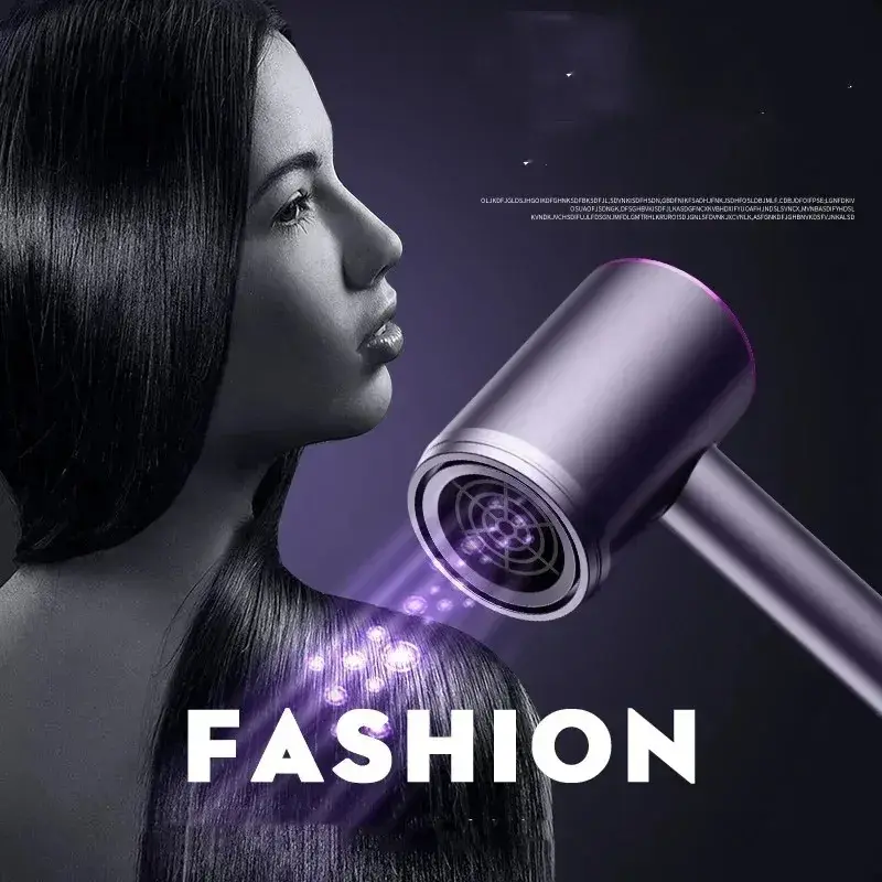 Secador de cabelo profissional com tecnologia de íons negativos, secagem rápida, baixo nível de ruído e temperatura constante, ideal para uso em salões de beleza e em casa.