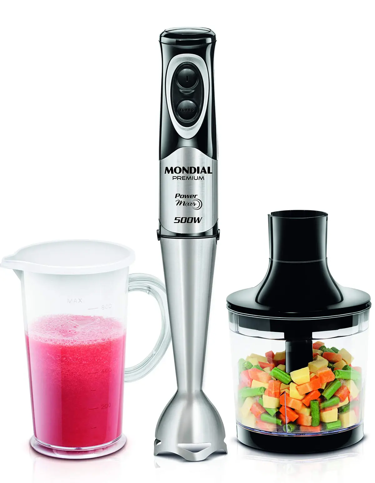 Mixer Power Premium Mondial Preto/inox 500w M-07-127v