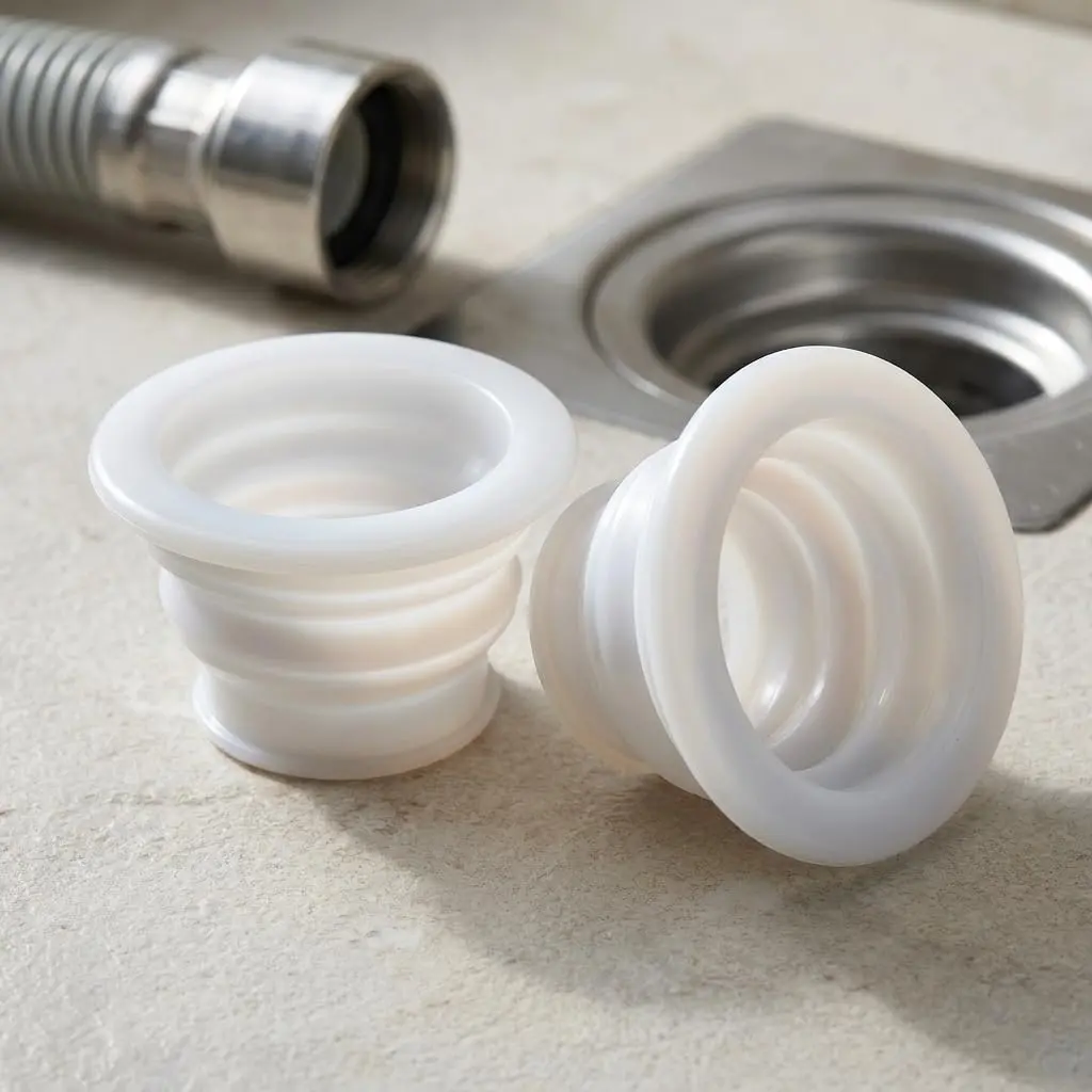 Kit 2 Anéis De Vedação Branco Antiodor E Anti Inseto Para Ralo VARENZIA | Par de anéis brancos para ralo: barreira contra odor de esgoto e passagem de insetos, encaixe universal e fácil limpeza