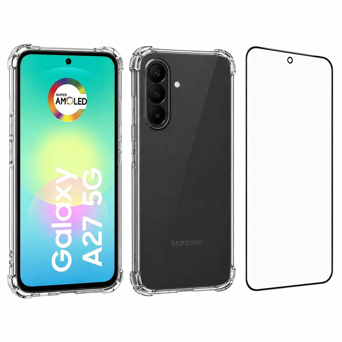 Samsung Galaxy A27 Kit Capa Transparente + Película 9D Cerâmica - 1