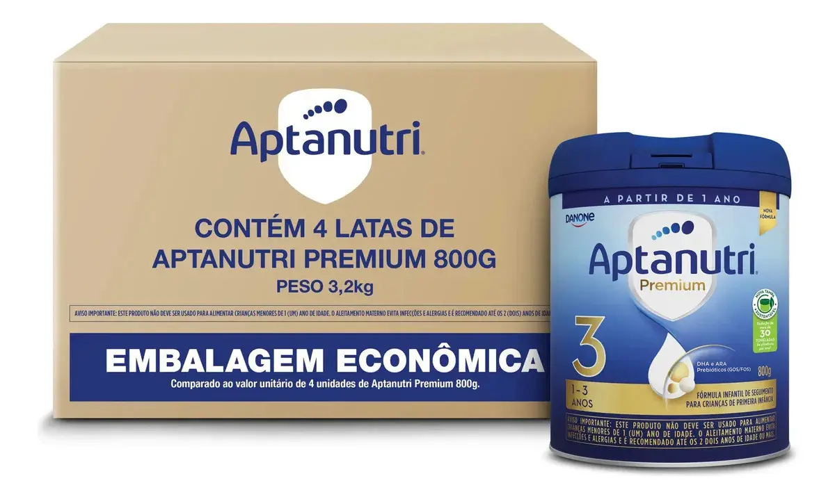 Kit 4 Latas Aptanutri Premium 3 800g Danone