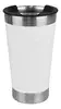Copo Térmico Com Tampa Abridor 473mL Aço Inox Premium Cor Branco - 1