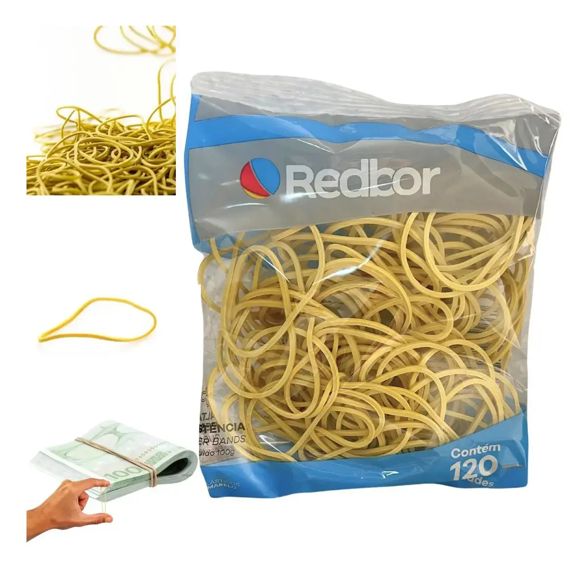Elástico Red Bor Latex Tamanho 18 Amarelo 600 Unidades