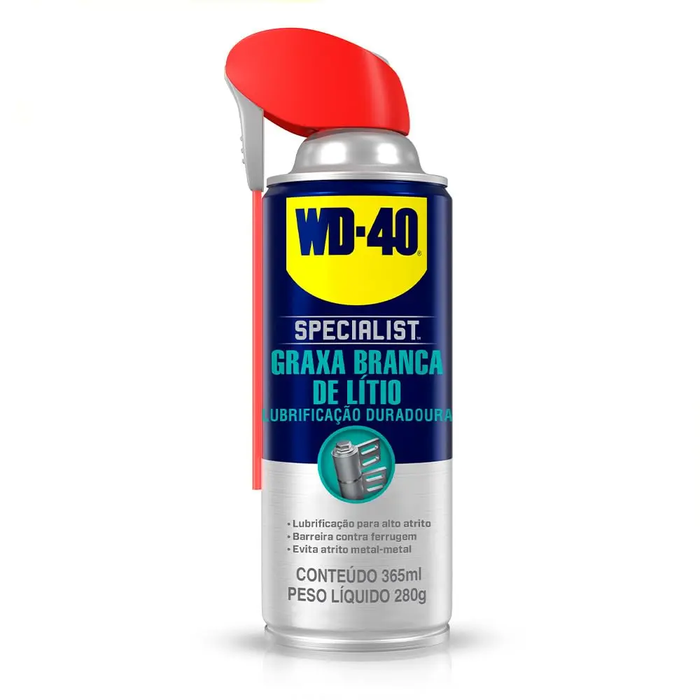 WD-40 Specialist Graxa Branca de Lítio 365ml, 280g - Aerossol - Lubrificação para alto atrito
