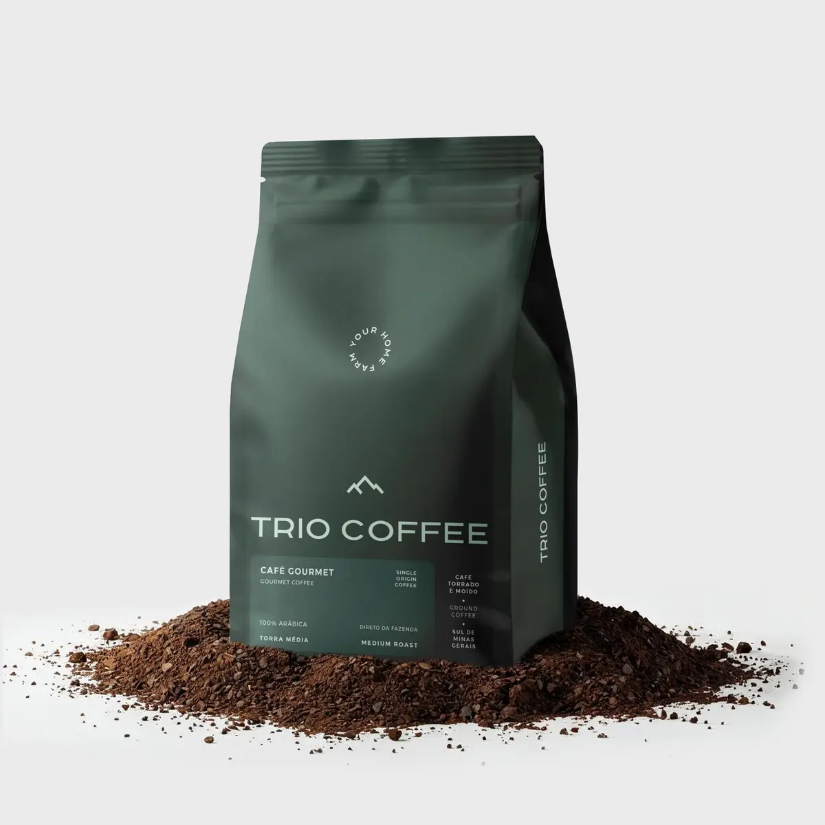 Café Gourmet TRIO COFFEE moído 250g | Doce e Equilibrado | Torra Média | 100% Arábica | Direto da Fazenda
