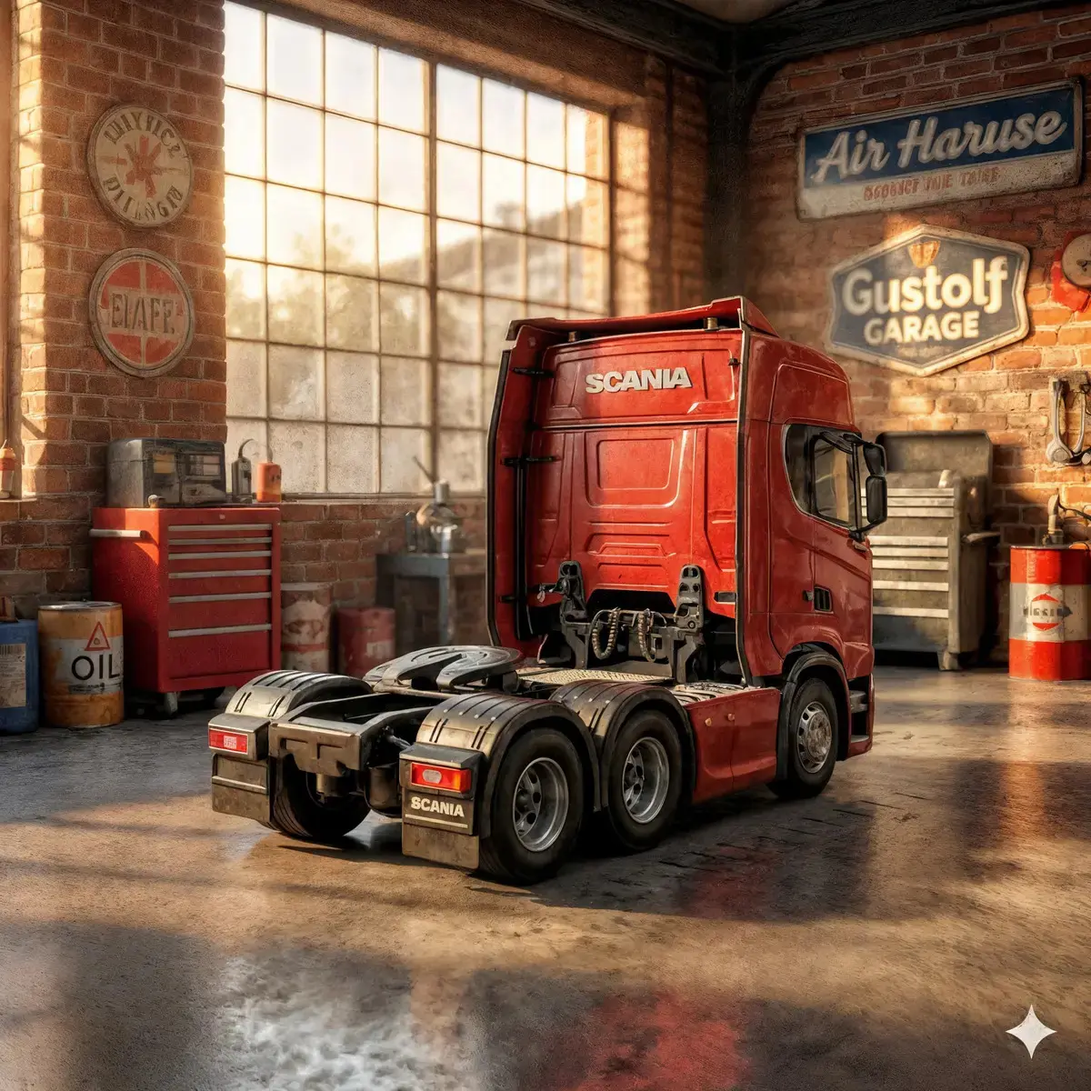Miniatura Caminhão Scania V8 770s Vermelho Trucado Com Som E Luz Brinquedo Colecionável Premium Ligeiro thumbnail 3