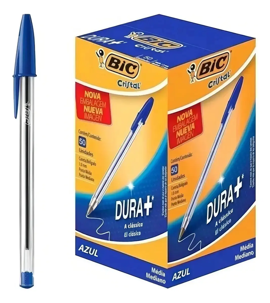 Caneta esferográfica Bic Azul - c/50