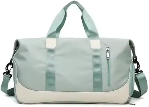 Bolsa Esportiva Unissex para Academia e Viagem, Material Emborrachado, Resistente à Água, 2 Compartimentos