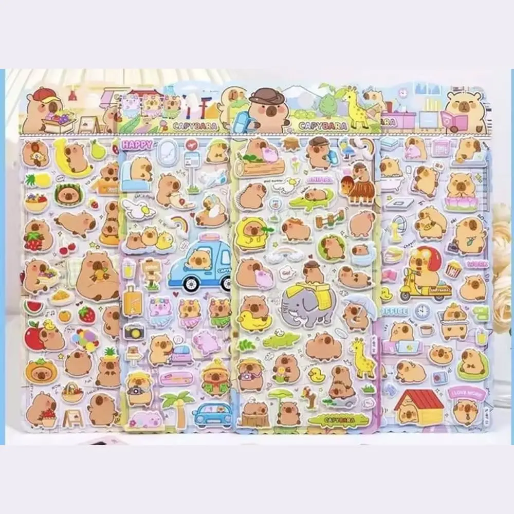 Mania de Sticker - Adesivo Capivara Puff Happy 10 x 22 cm Caixa com 12 - 1