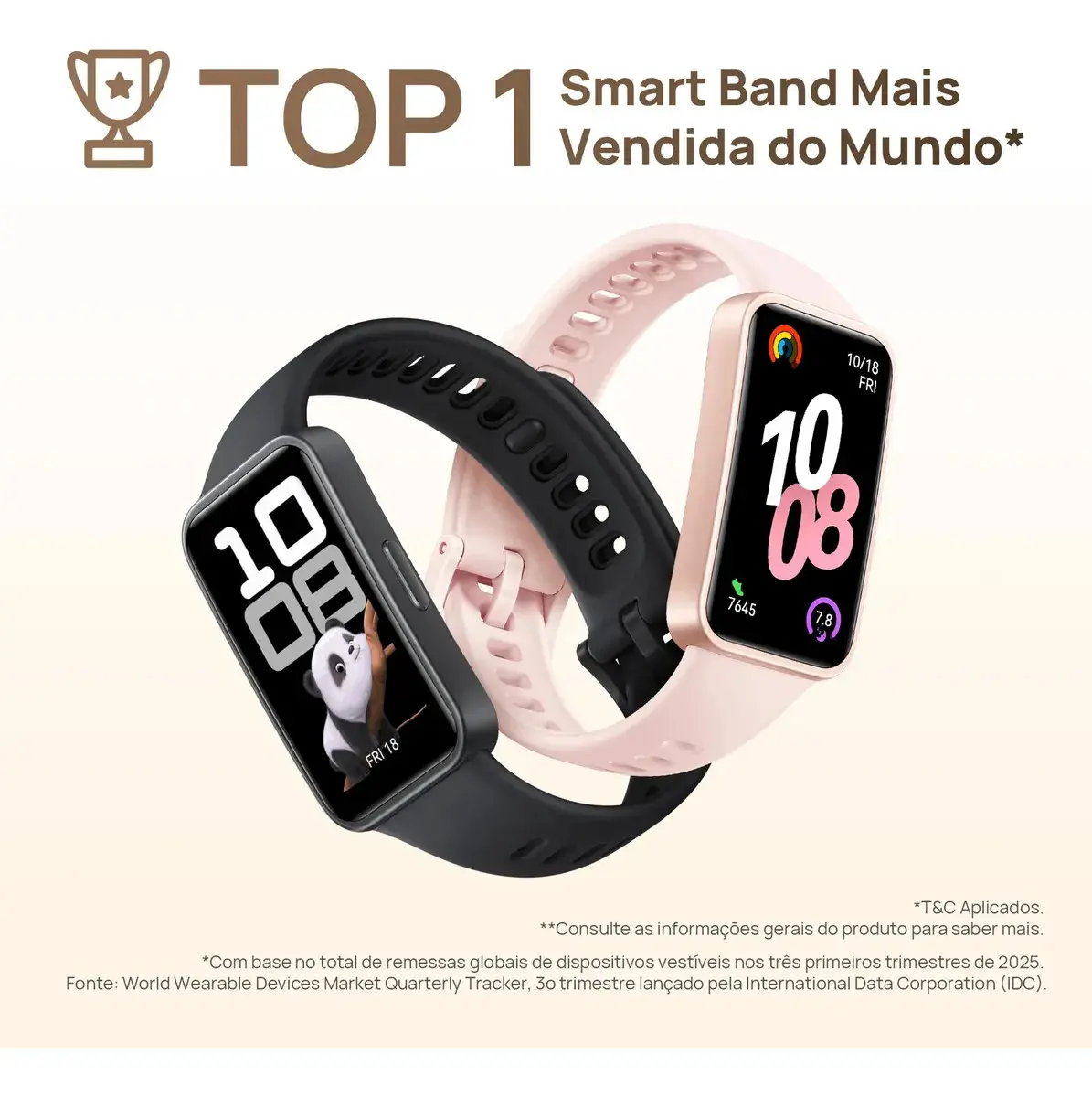 Smartwatch HUAWEI Band 10 Caixa de Polímeros Duráveis Análise do Sono em Nível Profissional Assistente de Bem-estar Emocional Relógio Smartwatch Compatível com Android e iOS Preto thumbnail 2