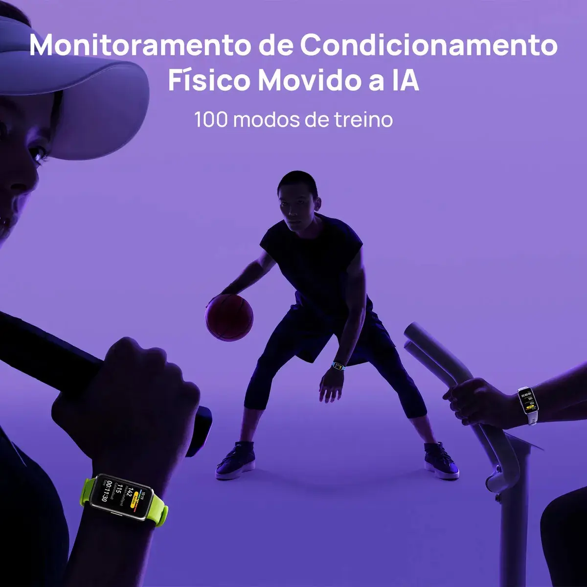 Smartwatch HUAWEI Band 10 Caixa de Polímeros Duráveis Análise do Sono em Nível Profissional Assistente de Bem-estar Emocional Relógio Smartwatch Compatível com Android e iOS Preto thumbnail 5