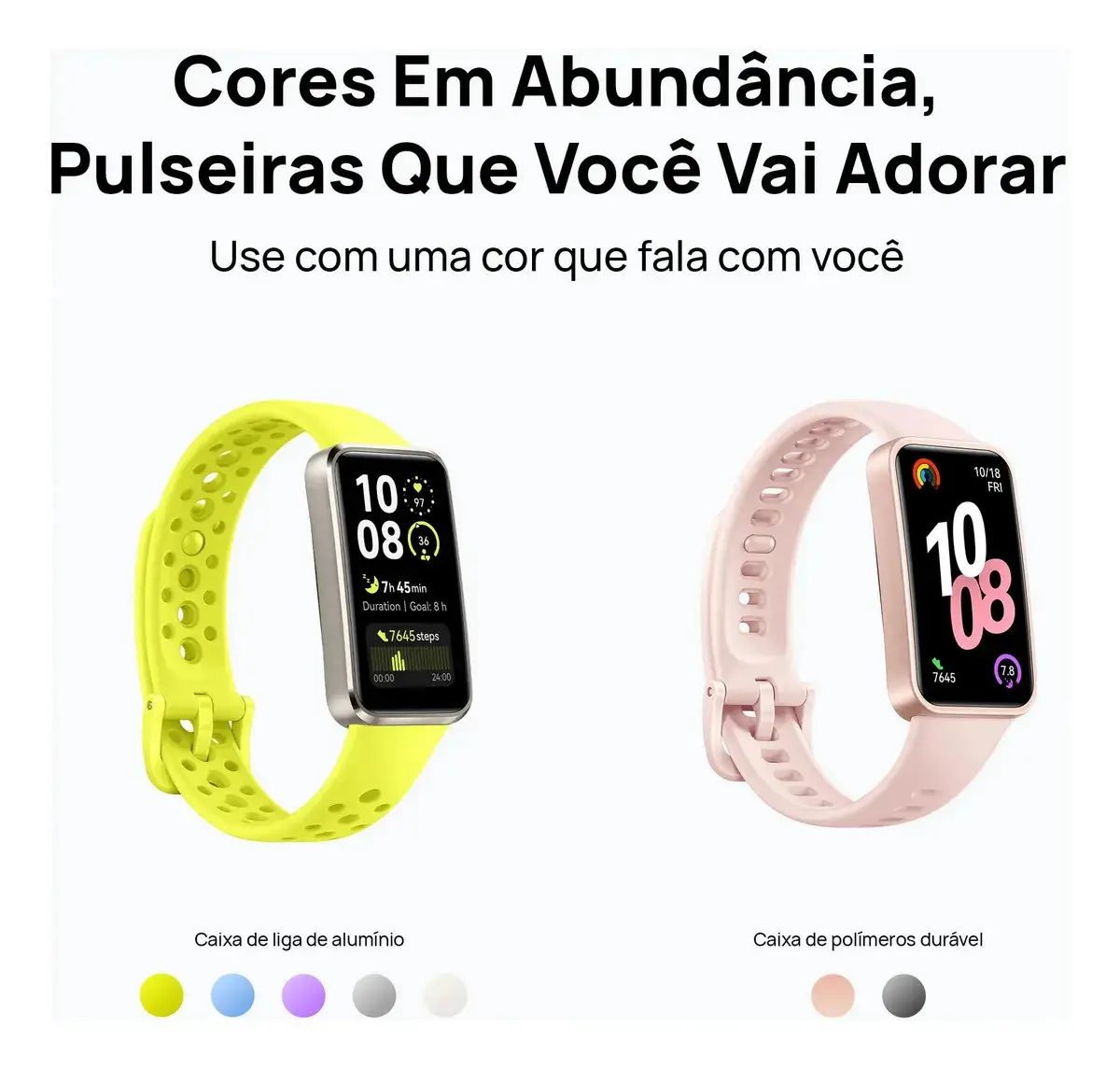 Smartwatch HUAWEI Band 10 Caixa de Polímeros Duráveis Análise do Sono em Nível Profissional Assistente de Bem-estar Emocional Relógio Smartwatch Compatível com Android e iOS Preto thumbnail 10