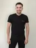 Camiseta Calvin Klein Slim Gola V Preta - 1
