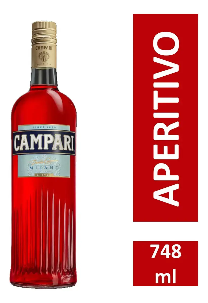 Bitter Campari 748ml Aperitivo Italiano Para Drinks - 1