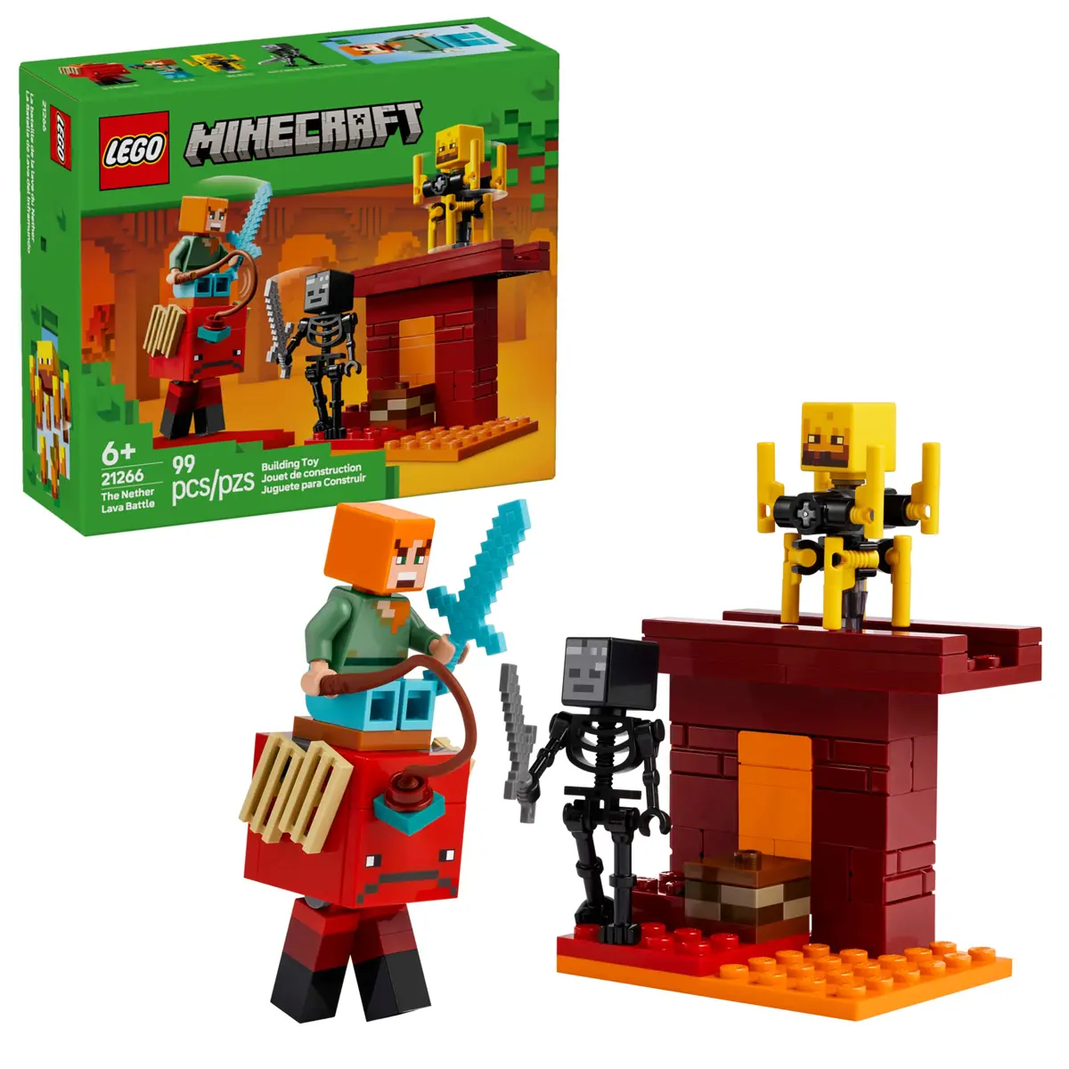 LEGO Minecraft A Batalha de Lava no Nether 21266 (99 Peças) - 1