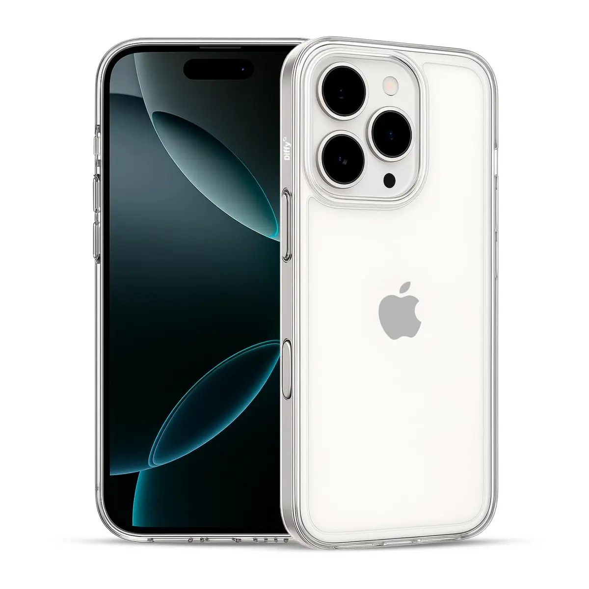 Diffy Capa para iPhone 14 Pro Transparente - Design Fino, Botões Metalizados, Bordas Reforçadas e Proteção de Câmera | Clean Case - 1