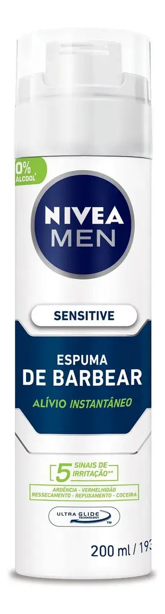 Espuma De Barbear Sensitive Nivea 200ml