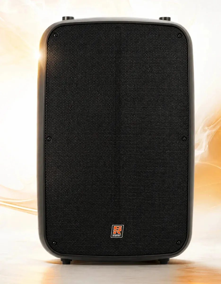 Caixa Ativa Staner 300W 2 Vias Bluetooth Rádio FM SR315M Preta thumbnail 2