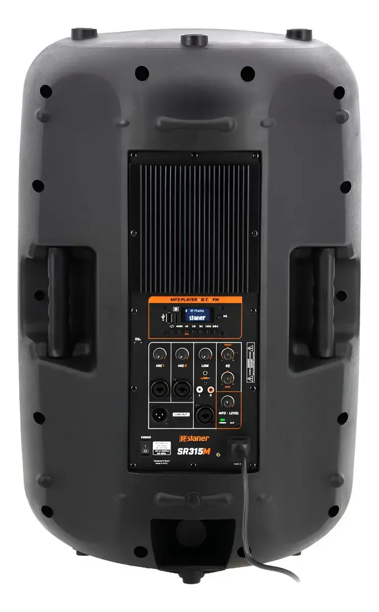 Caixa Ativa Staner 300W 2 Vias Bluetooth Rádio FM SR315M Preta thumbnail 4