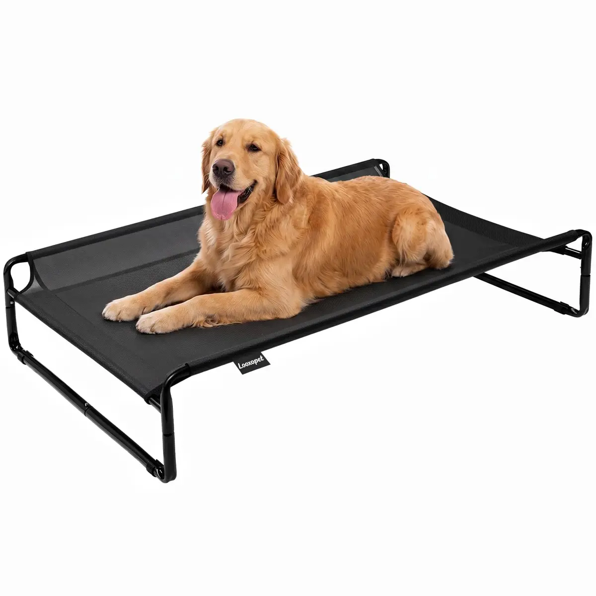 Cama Suspensa para Cachorros 110x77cm, Cama Pet Elevada Grande | Respirável Textilene,Estrutura Reforçada,Fácil de Limpar,Fácil de Montar, Base Antiderrapante