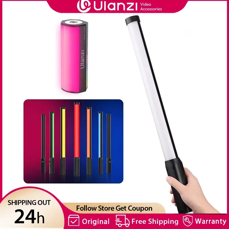 Ulanzi i-light vl119 rgb varinha de luz portátil led rgb vara 2500-9000k fotografia iluminação tubo magnético luz para vídeo vlog