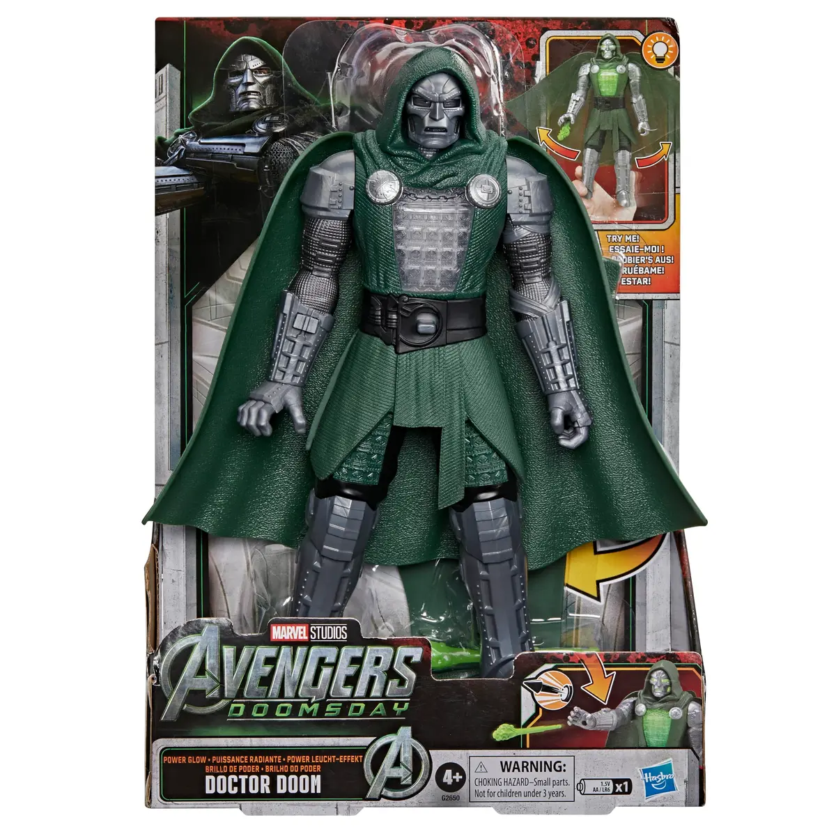 Marvel Studios Avengers: Doomsday Power-Glow Doctor Doom Figura de Ação