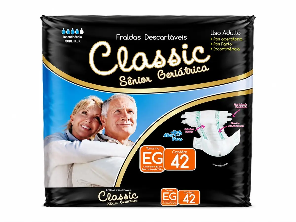 Fralda Classic Jumbo Senior Tam EG - Pacote com 42 - 1
