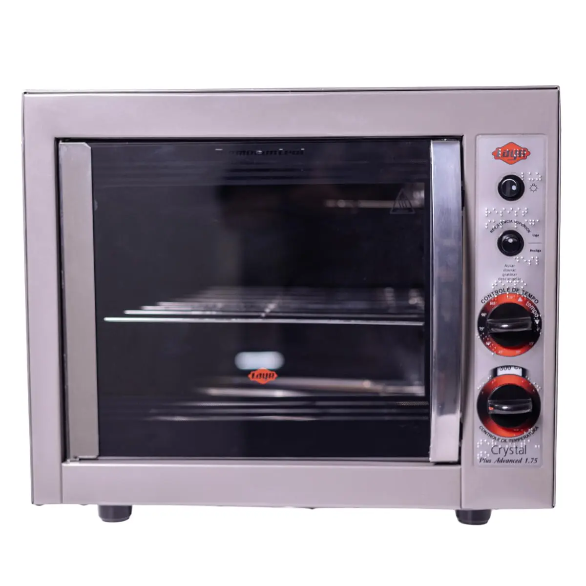 Forno Elétrico Crystal Plus Advanced - Steel - 127V | Gabinete interno com revestimento easy - clean, Visor iluminado e 46 Litros