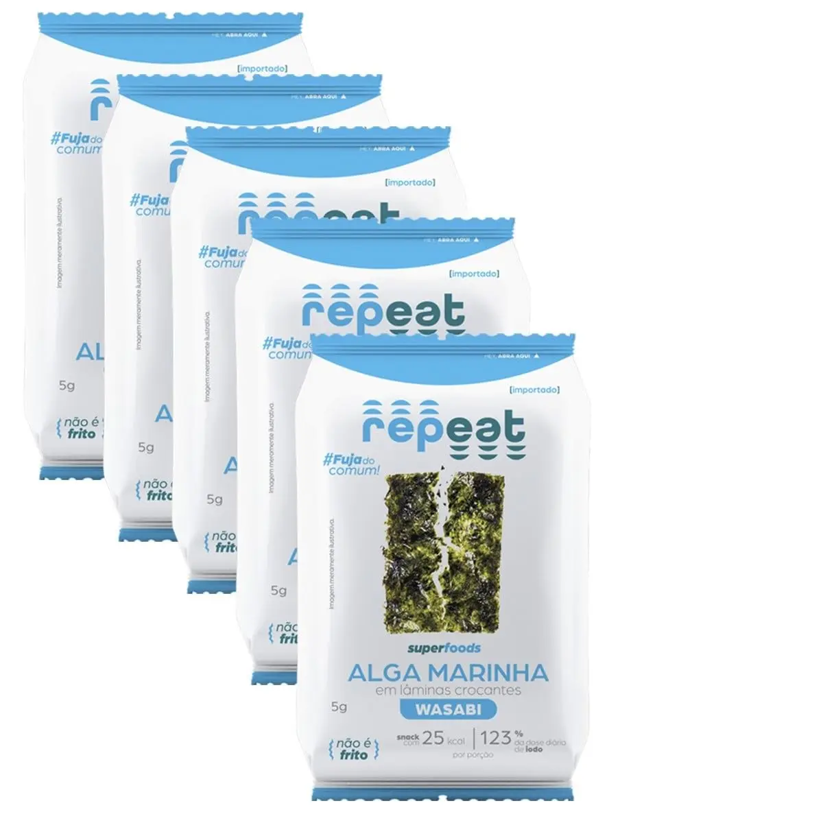 Kit 6 Snack Alga Wasabi Repeat