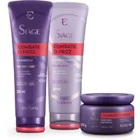 Combo Siàge Combate O Frizz: Shampoo 250ml + Máscara 250g + Condicionador 200ml