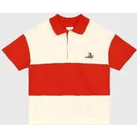 Camiseta Brandili Listrada Gola Polo Vermelha - 1