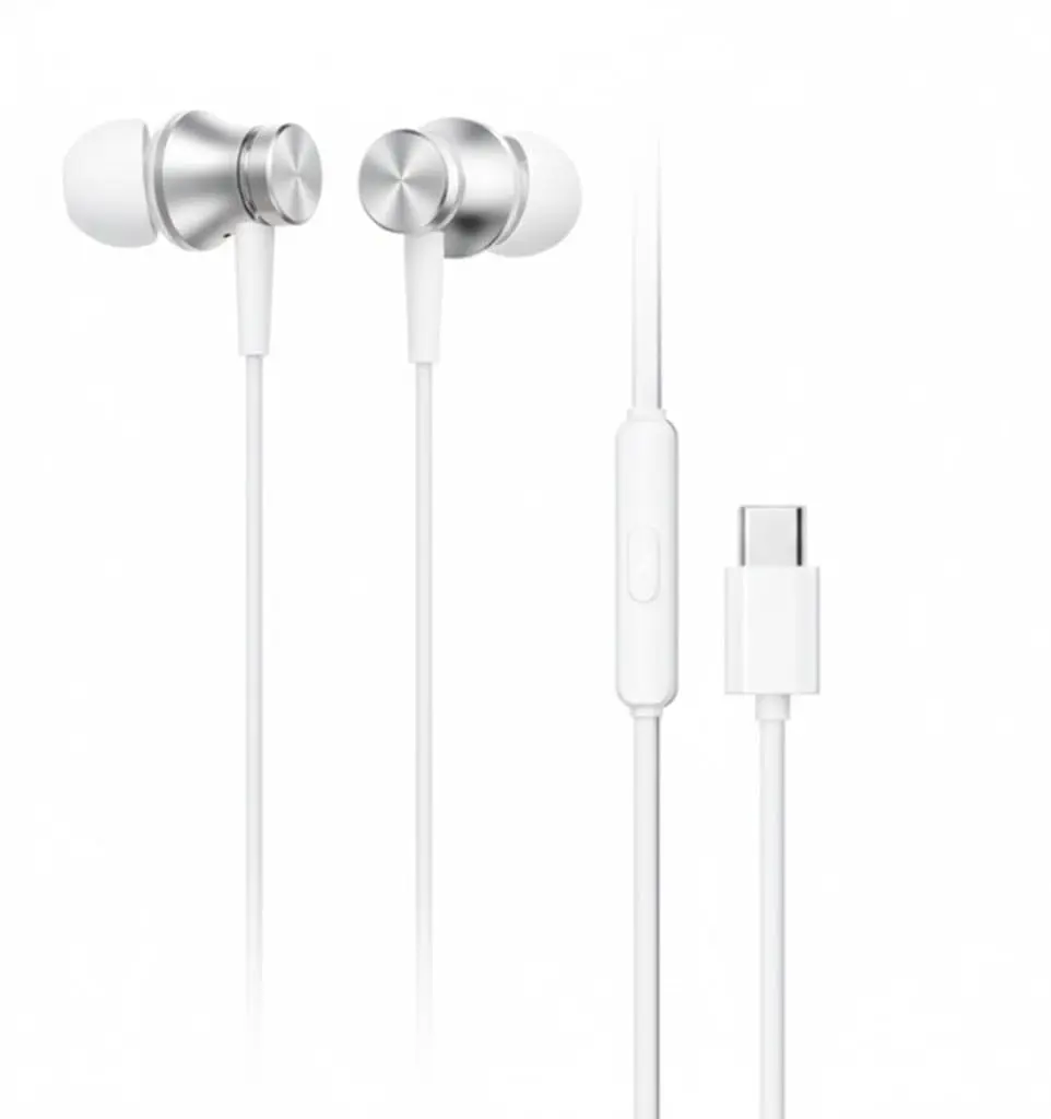 Fone de Ouvido com Fio Premium com Microfone e Controle de Volume, Anti-Ruído (99,15%), Cabo Antitramado, Compatível com Samsung, Motorola, LG e Smartphones USB-C - Branco – 7G