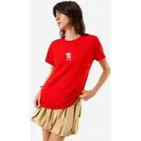 camiseta feminina quero ceia vermelha