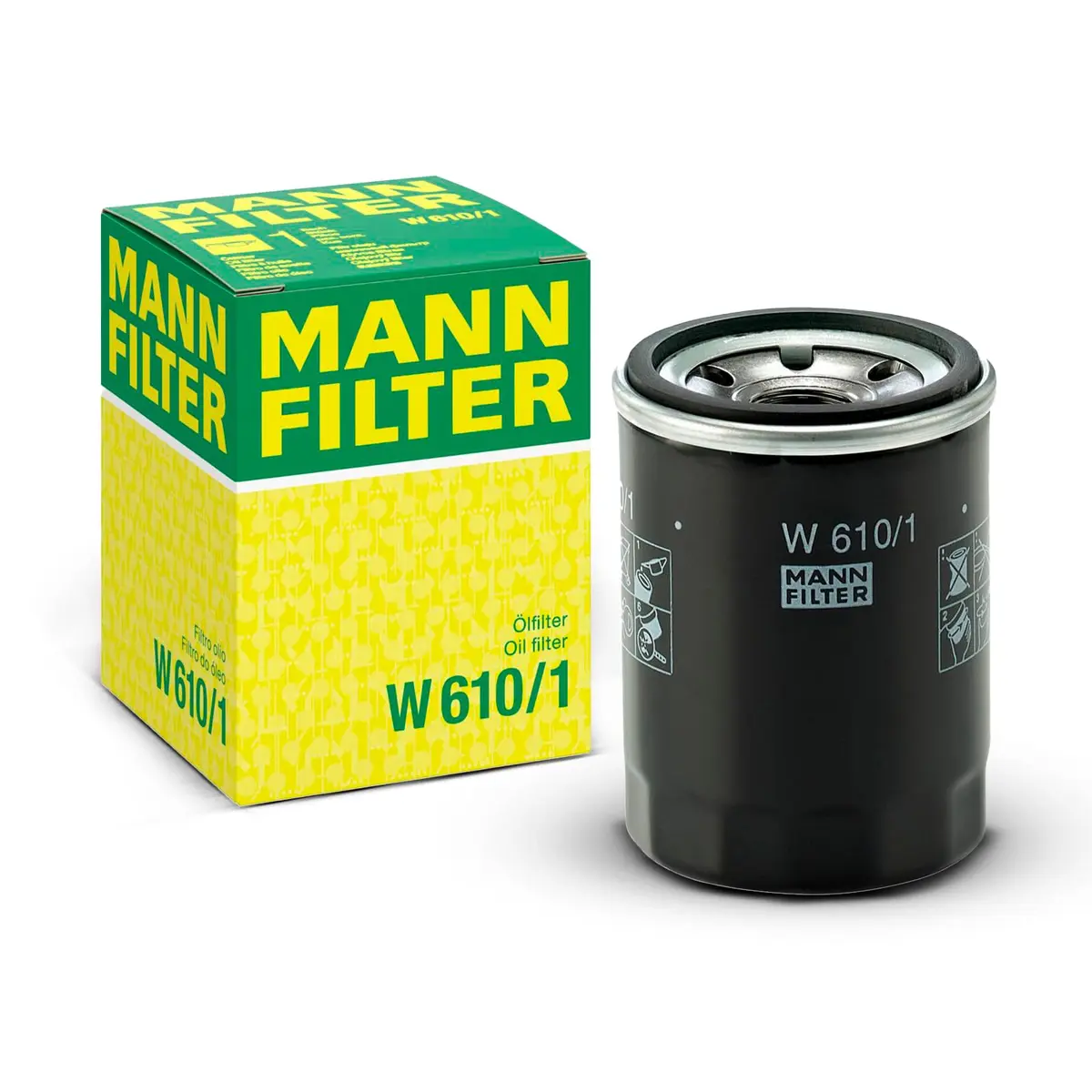 MANN-FILTER Filtro Óleo Blindado W 610/1 para Suzuki, Tracker, Toyota RAV 4