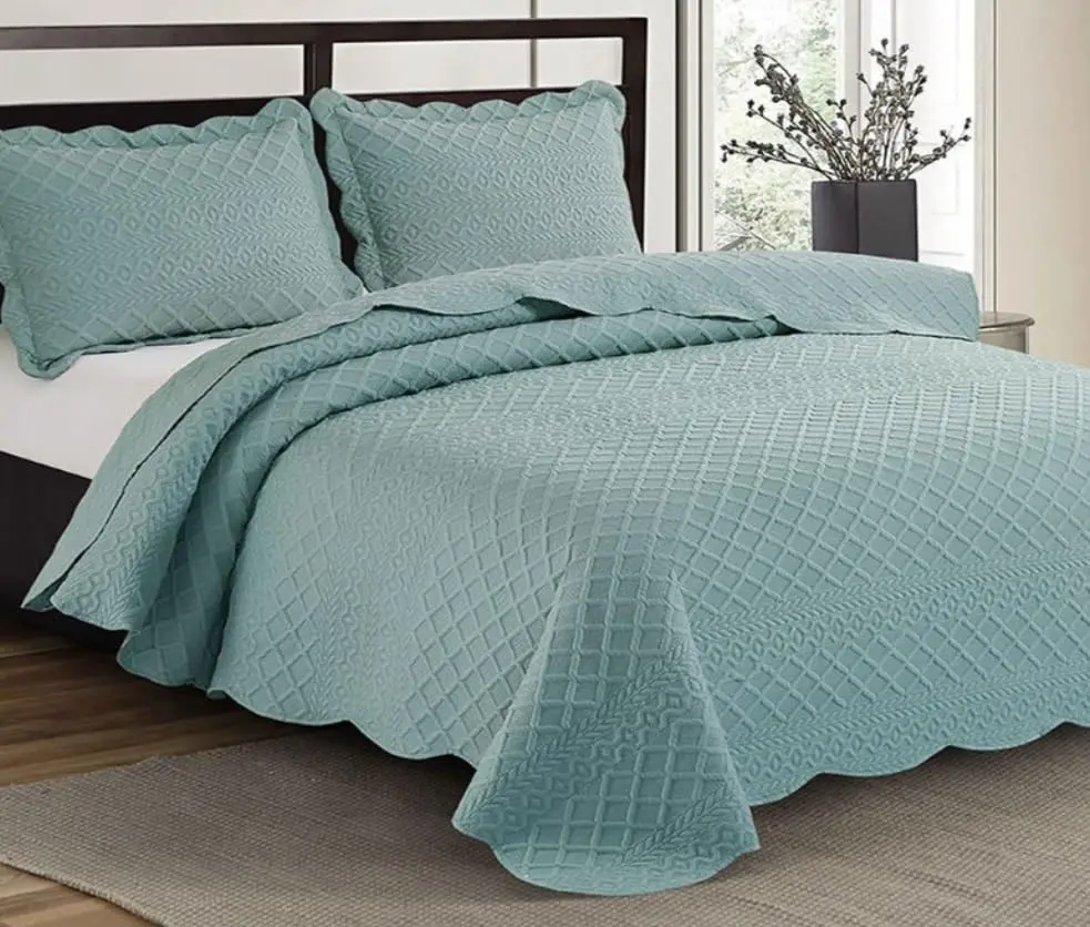 Camesa Colcha Ilusion Orla King 260x280 cm - Piscina