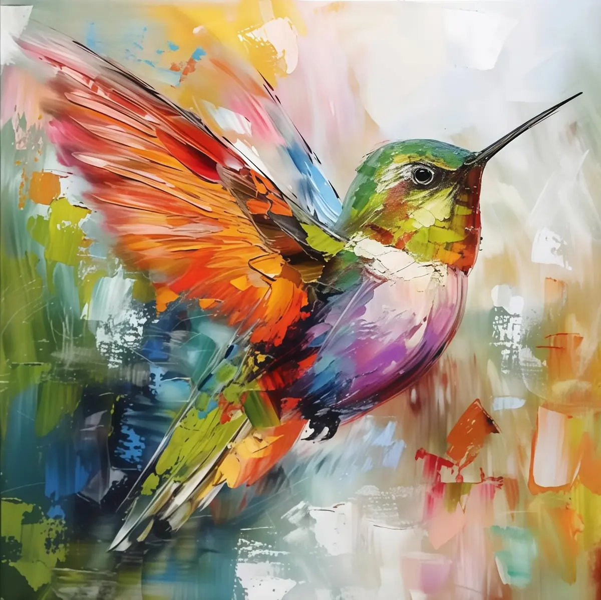Kit de Pintura por Números para Adultos e Iniciantes, Kits de Pintura por Números de Beija-flor Adulto em Tela, Kits de Pintura por Números DIY de Acrílico e Óleo para Iniciantes, Colorir por Número - 1